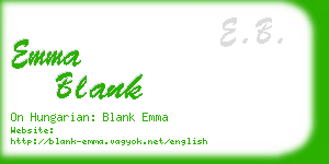 emma blank business card
